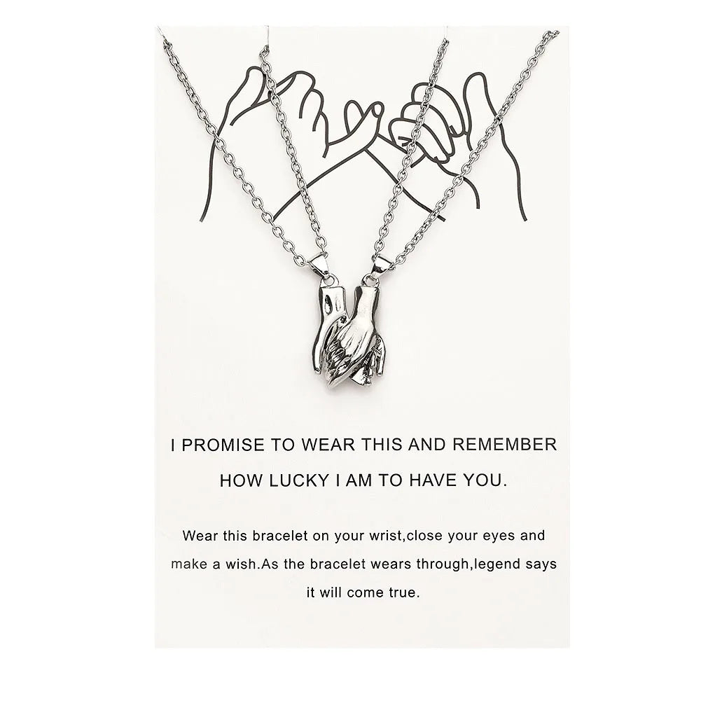 Hand-Holding Couples Necklace