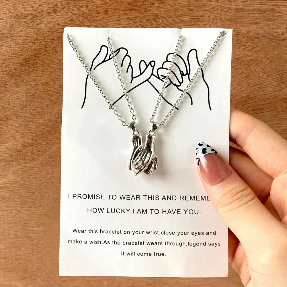 Hand-Holding Couples Necklace